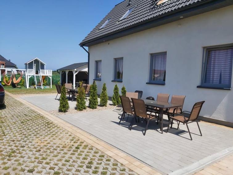 Domki Osada Kalinowa Leba Nowecin Sauna Bagian luar foto