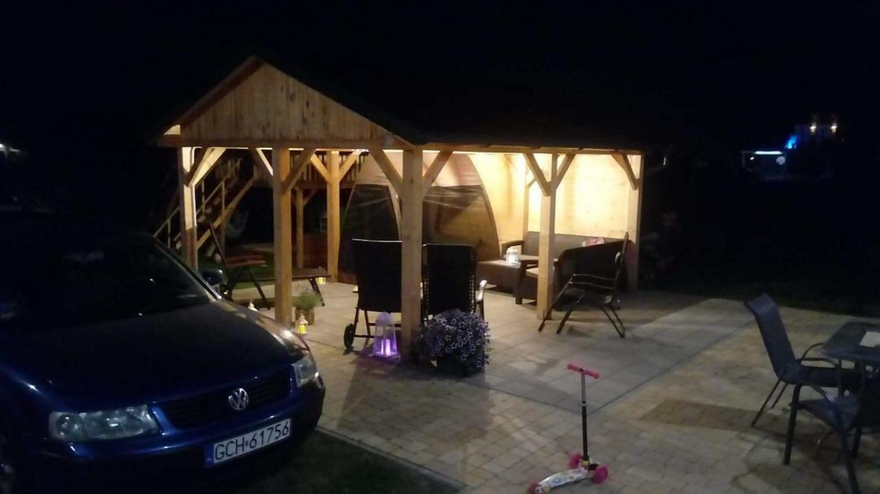 Domki Osada Kalinowa Leba Nowecin Sauna Bagian luar foto